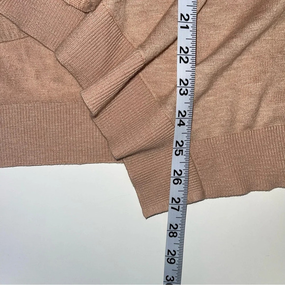 Banana Republic Factory Tan Rib Open Front Waterfall Cardigan Large Women’s - Picture 7 of 10